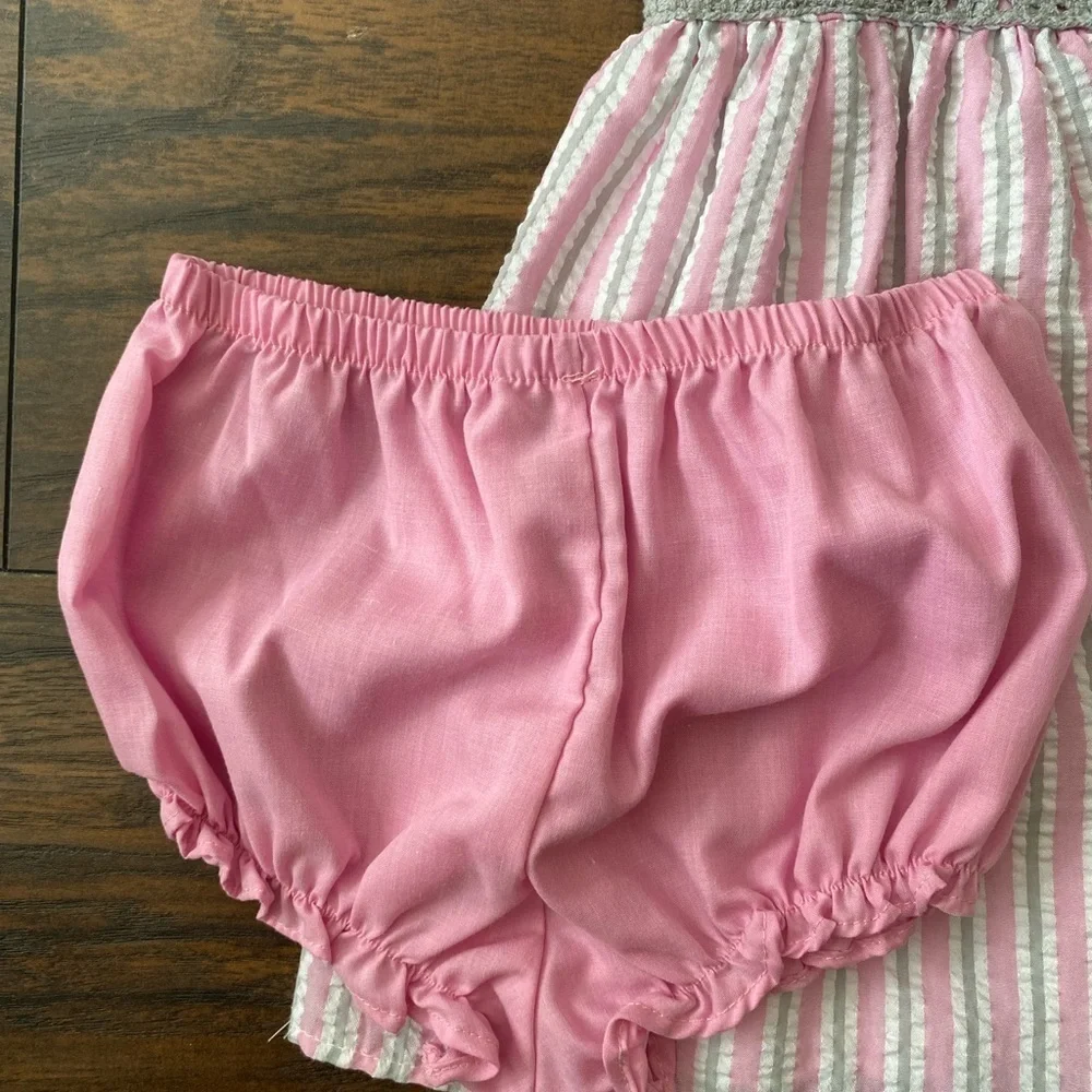Marmellata Girls, Pink Seersucker Dress, Barbiecore, Size 18M